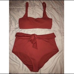 AE Ribbed Swimsuit Top and Bottom